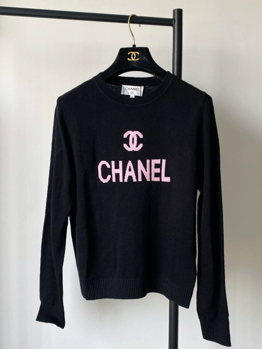 25fw Letter round neck sweater