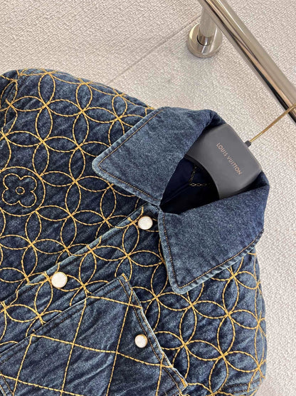 Retro Embroidered Denim Jacket