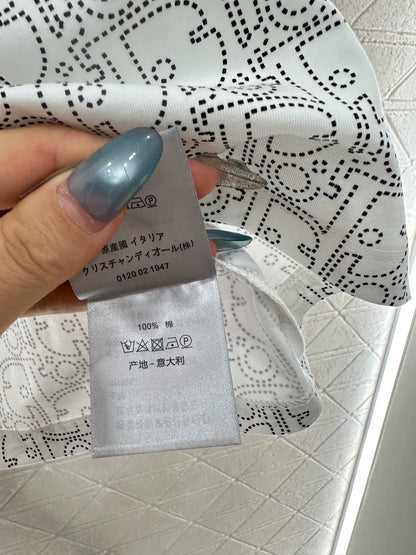 Round neck printed nail bead T-shirt