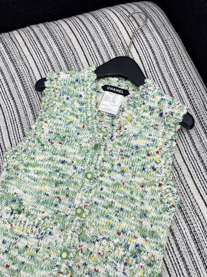 25fw Colorful knitted vest