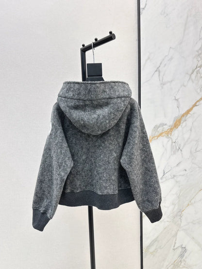 25fw Wool sports sweatshirt jacket