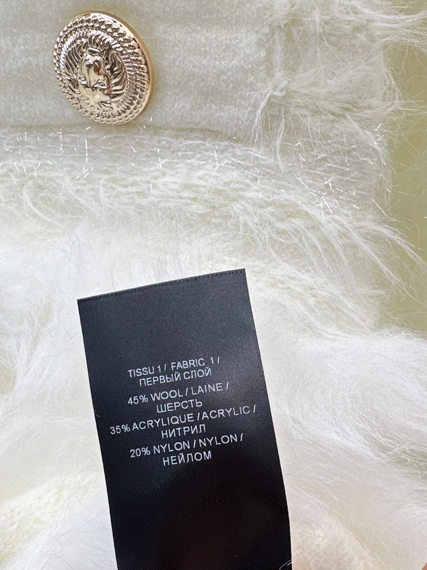 Patchwork fuzzy design knitwear