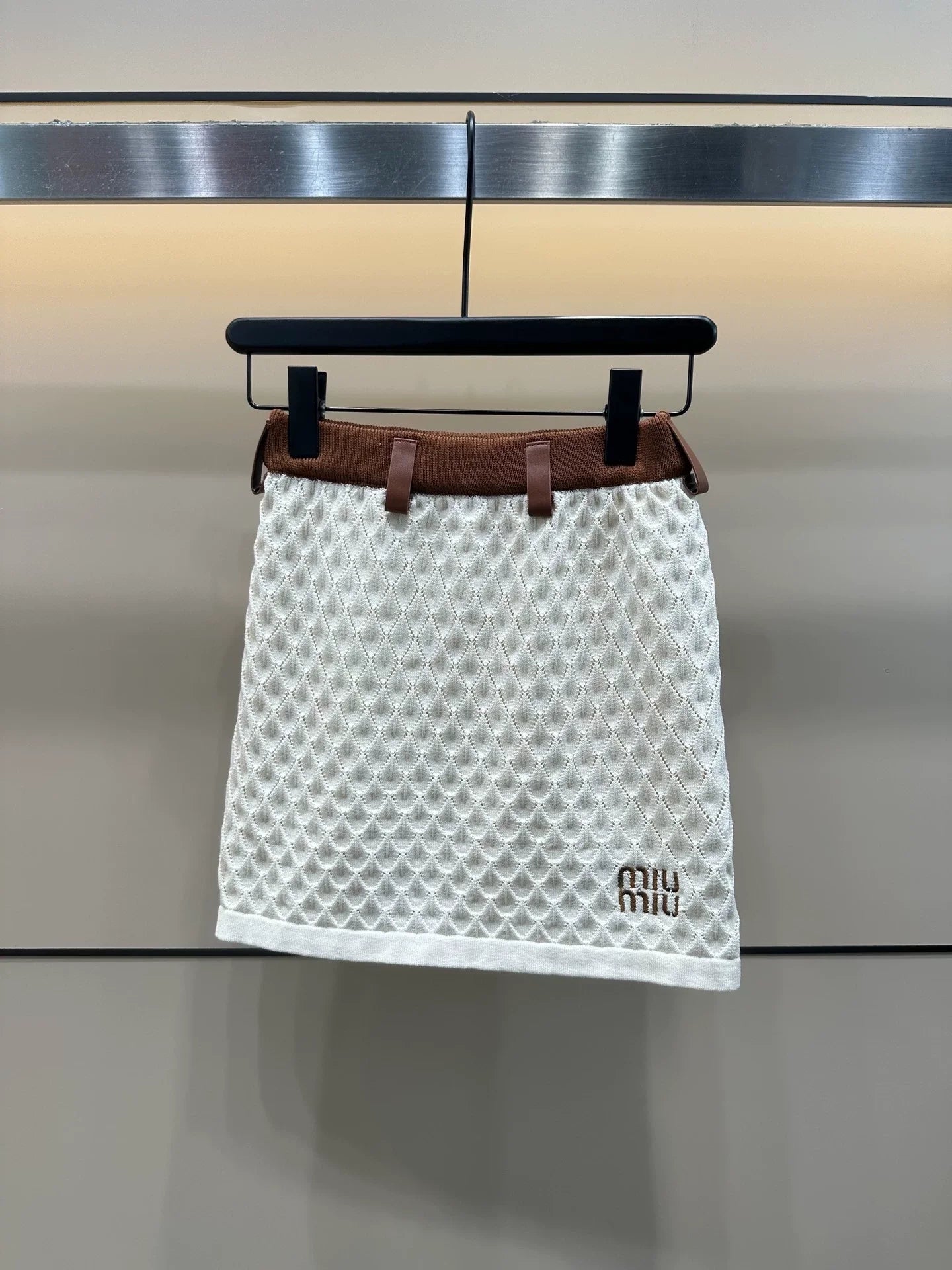 25 Summer new style dark pattern diamond tube top + skirt suit