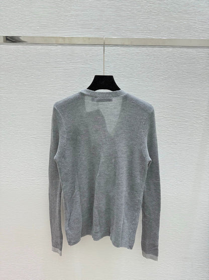 25fw Fake two knitted cardigans