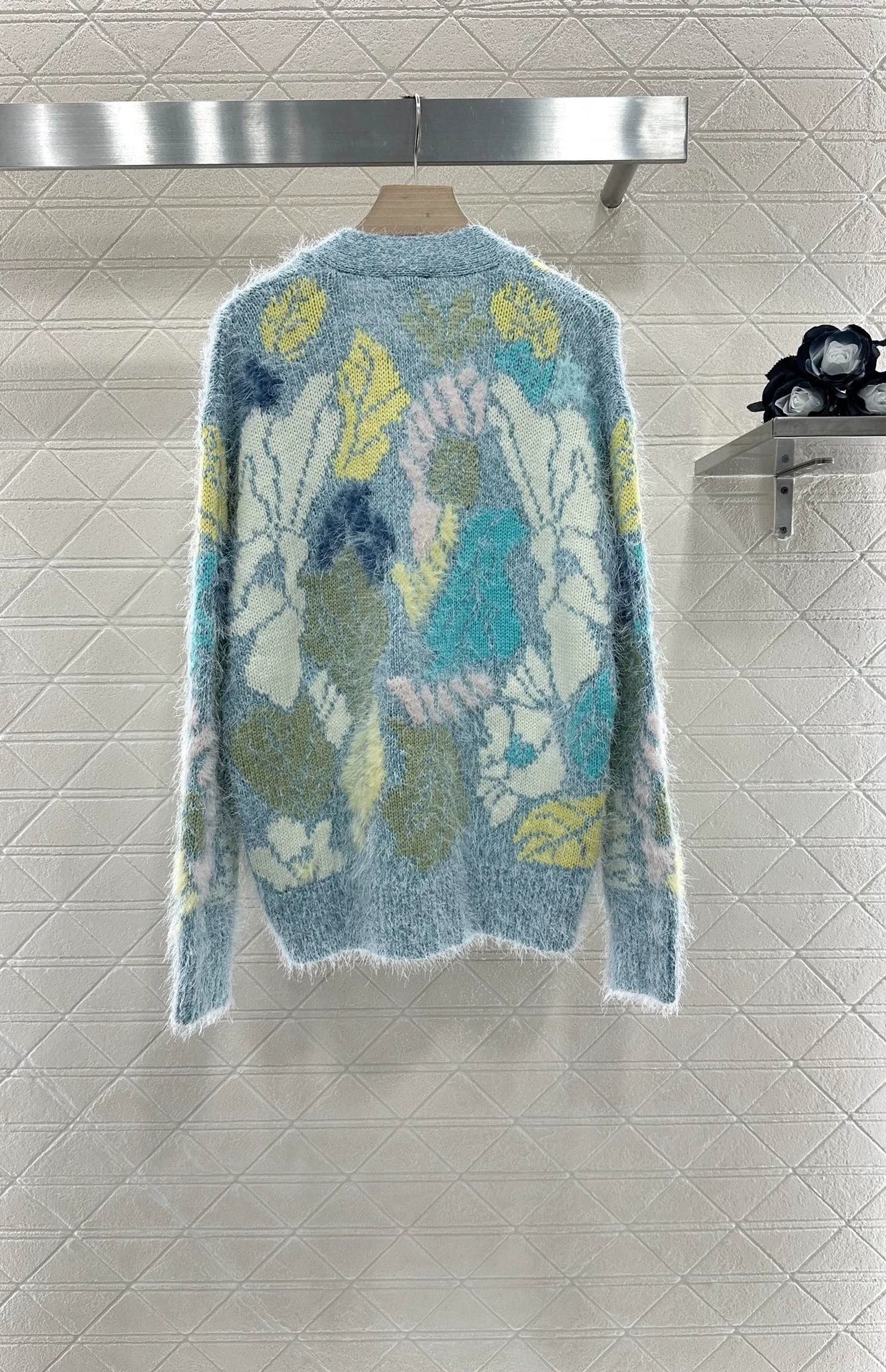 25fw Seahorse fur cardigan and skirt set