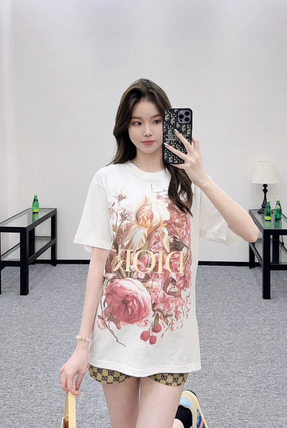 25fw Round neck printed T-shirt