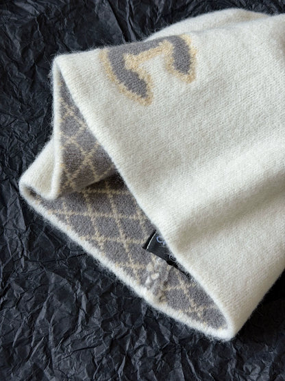 Double C wool knitted cold hat