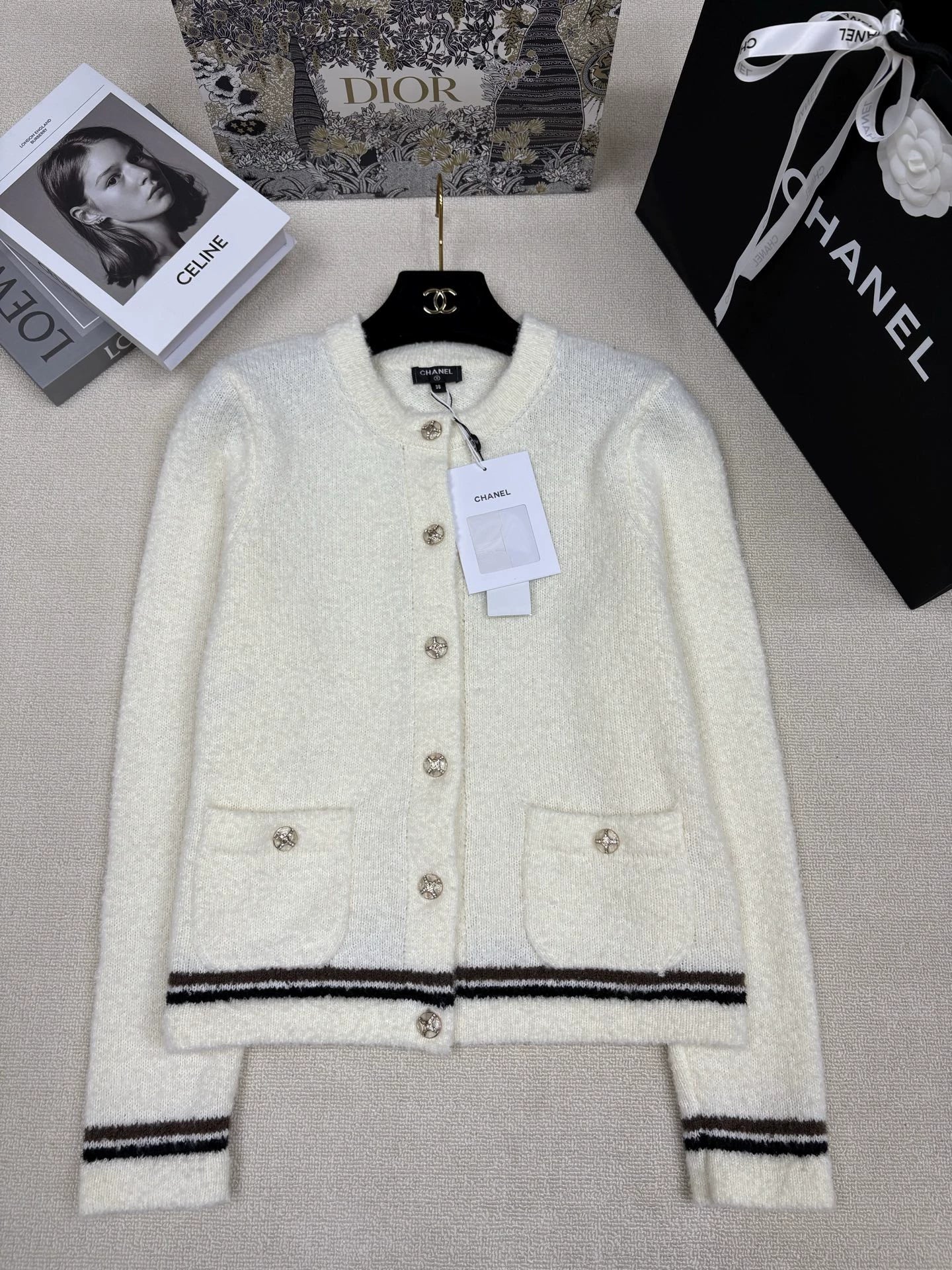 Zipper lapel cardigan