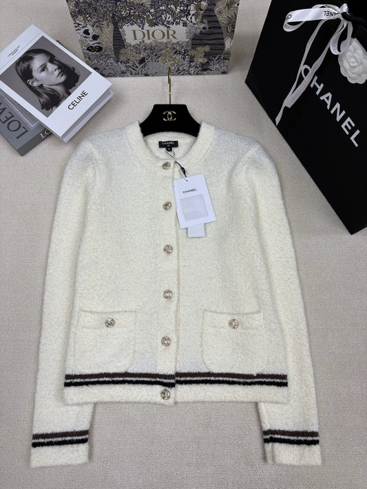 Zipper lapel cardigan