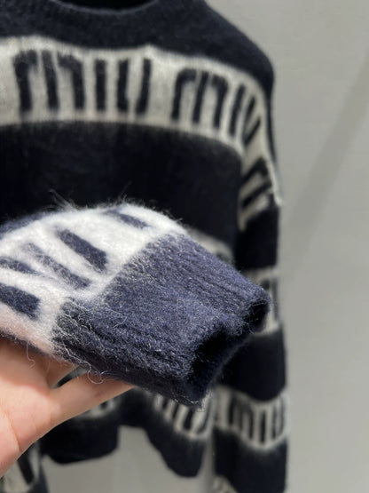 25FW mohair letter sweater