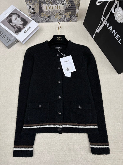 Zipper lapel cardigan