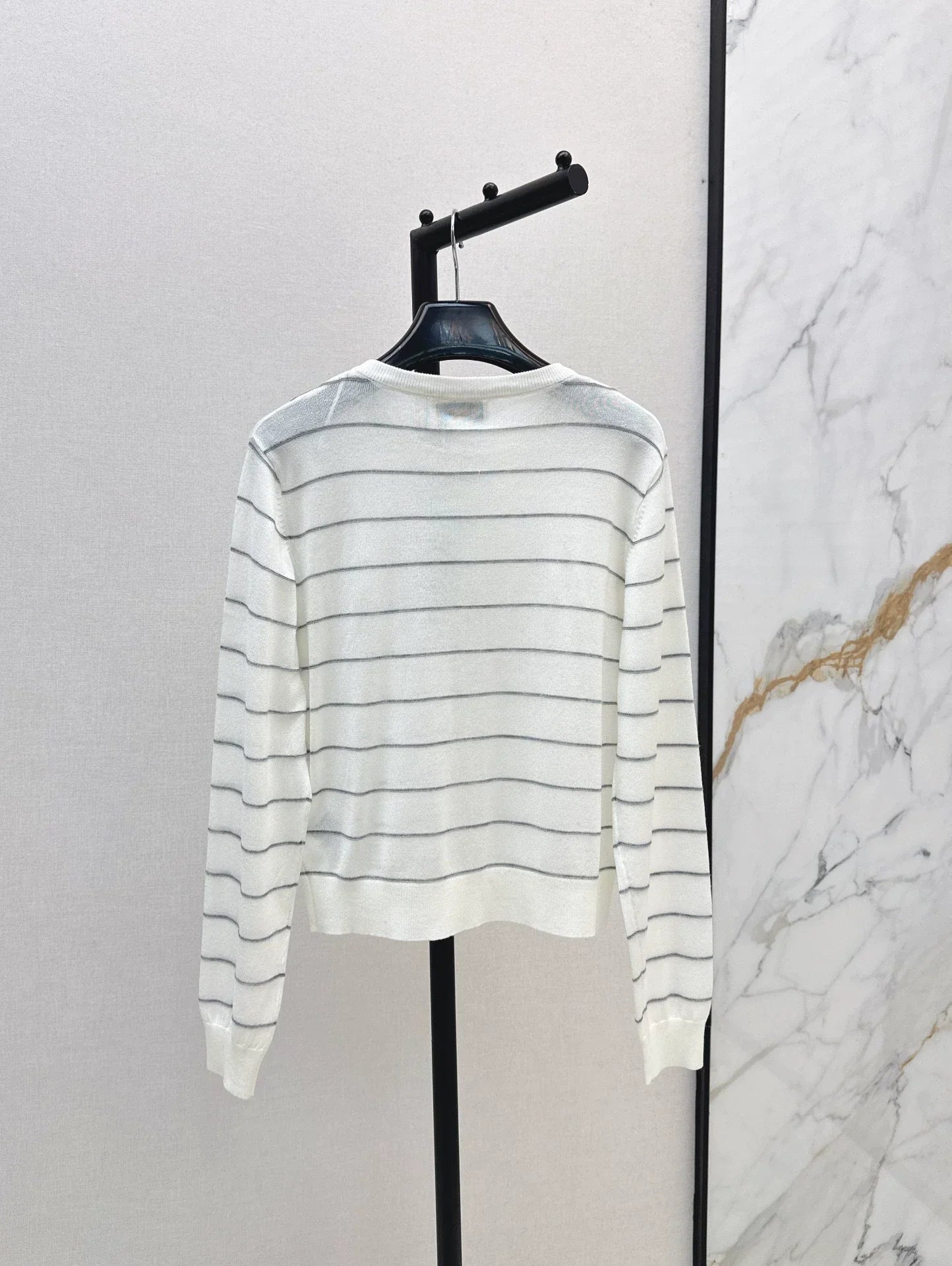 25fw Striped knitted cardigan