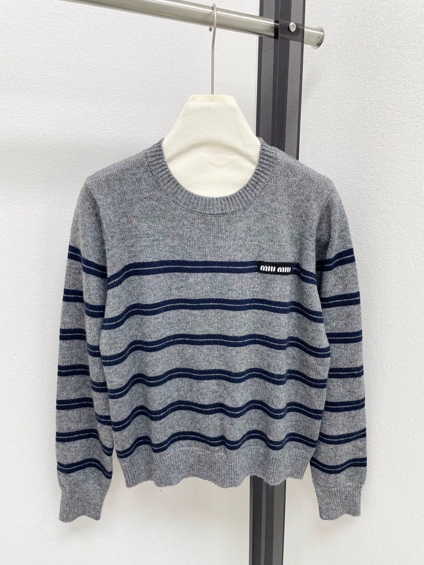 25fw Striped wool knitted sweater