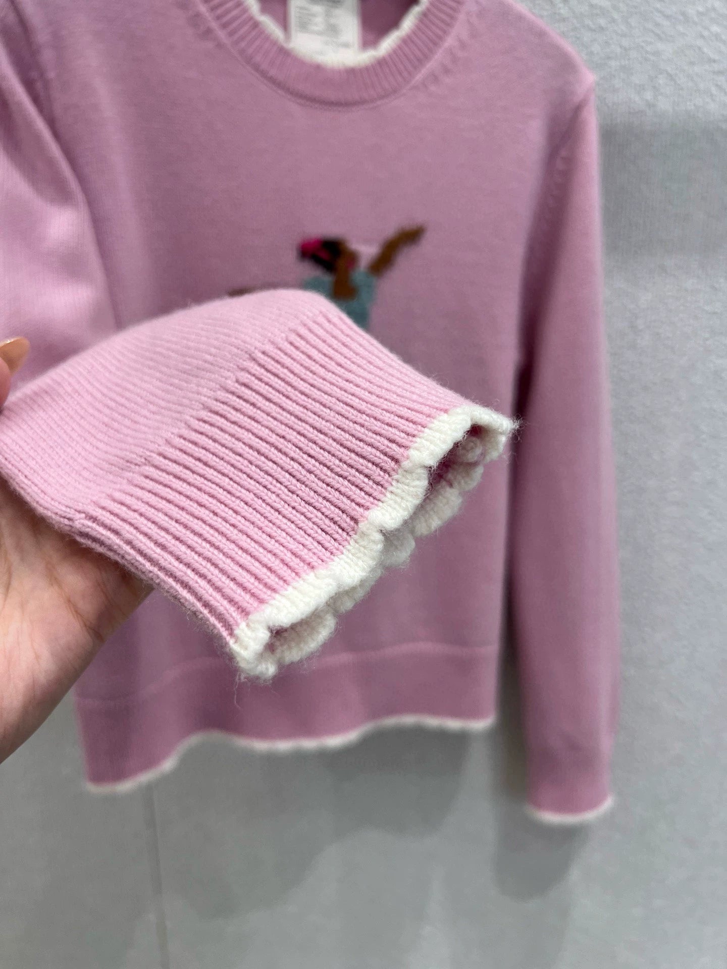 25fw Hook flower dancing girl sweater