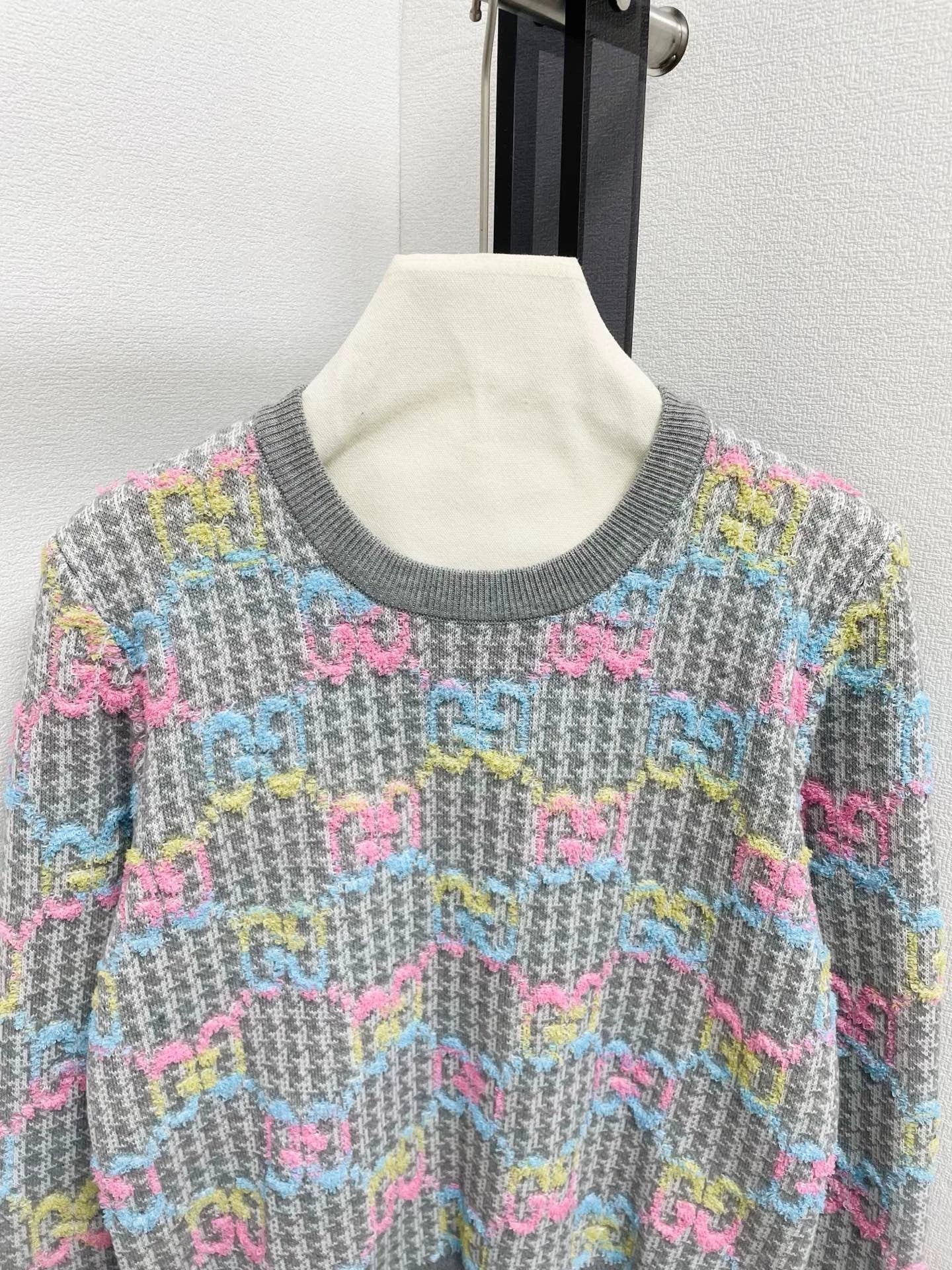 25fw Colorful logo knitted sweater