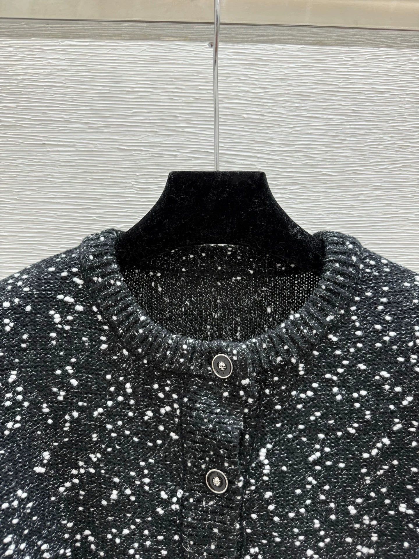 25fw Polka dot knitted dress