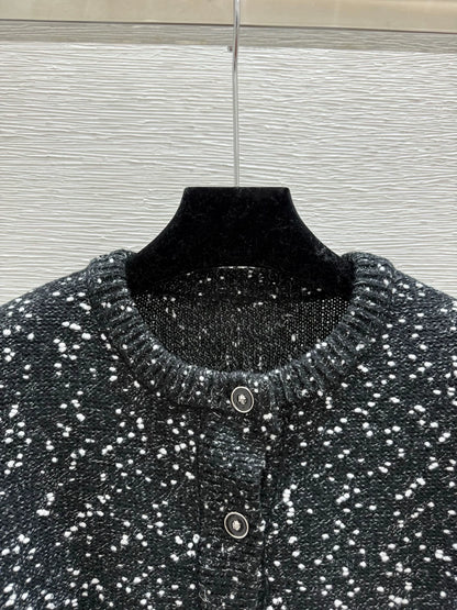 25fw Polka dot knitted dress