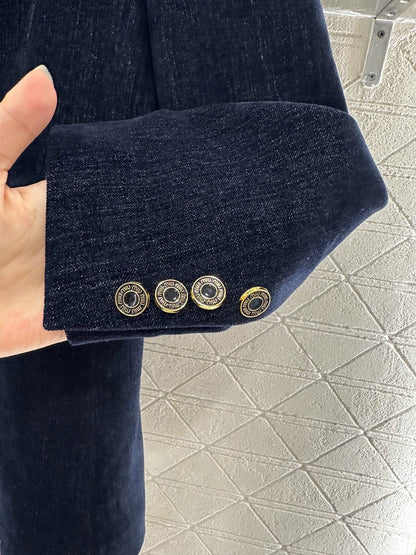 25fw Cowboy jacket pleated skirt set