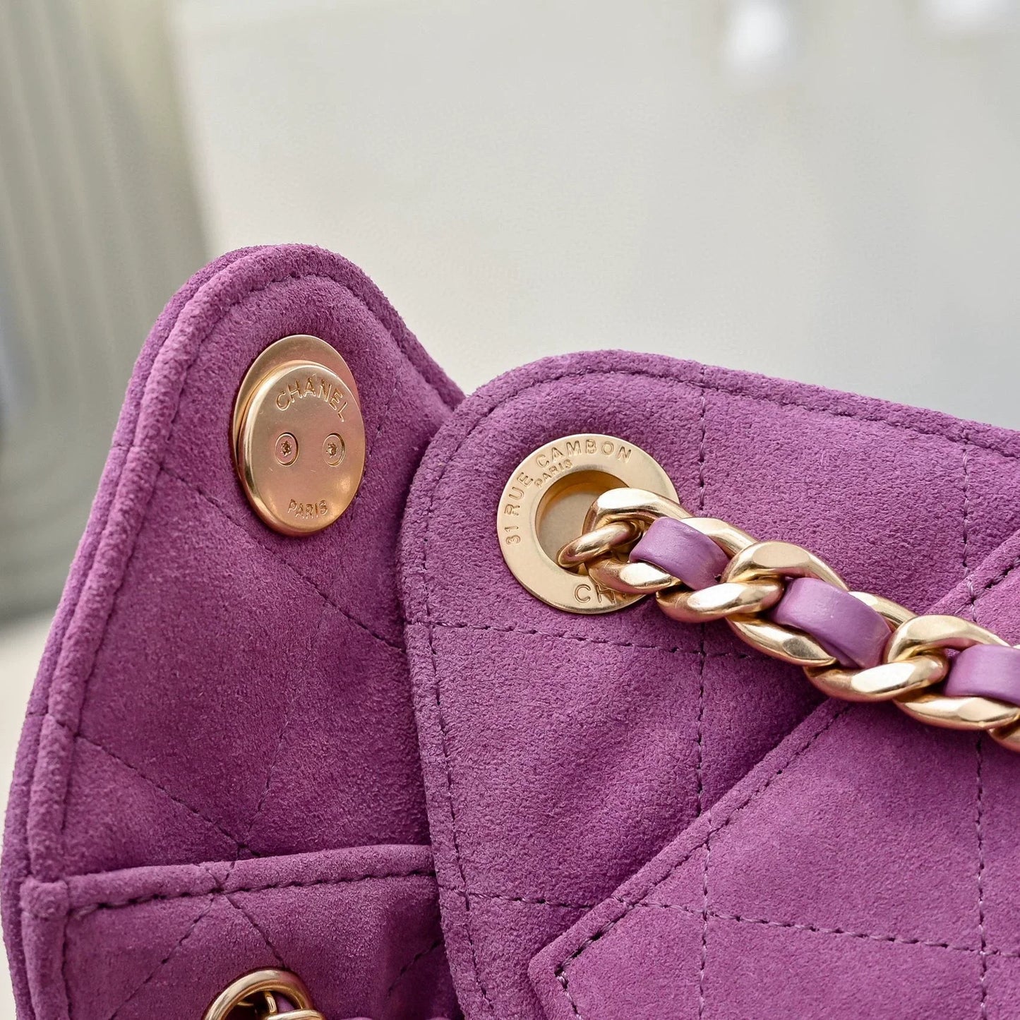 25C suede hippie bag (rose pink）