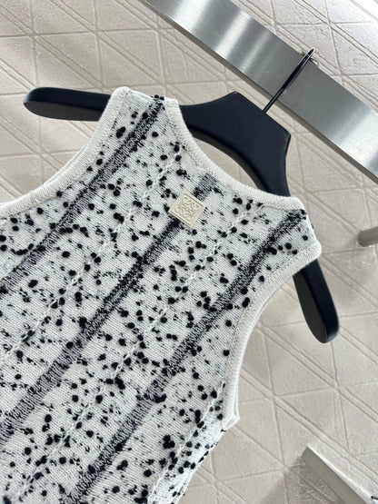 25fw Floral knit vest