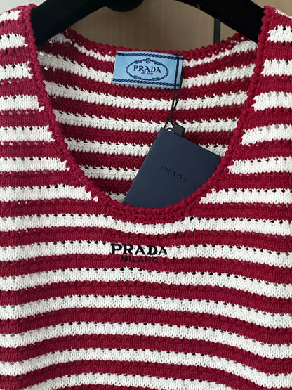 25 new summer striped knitted vest