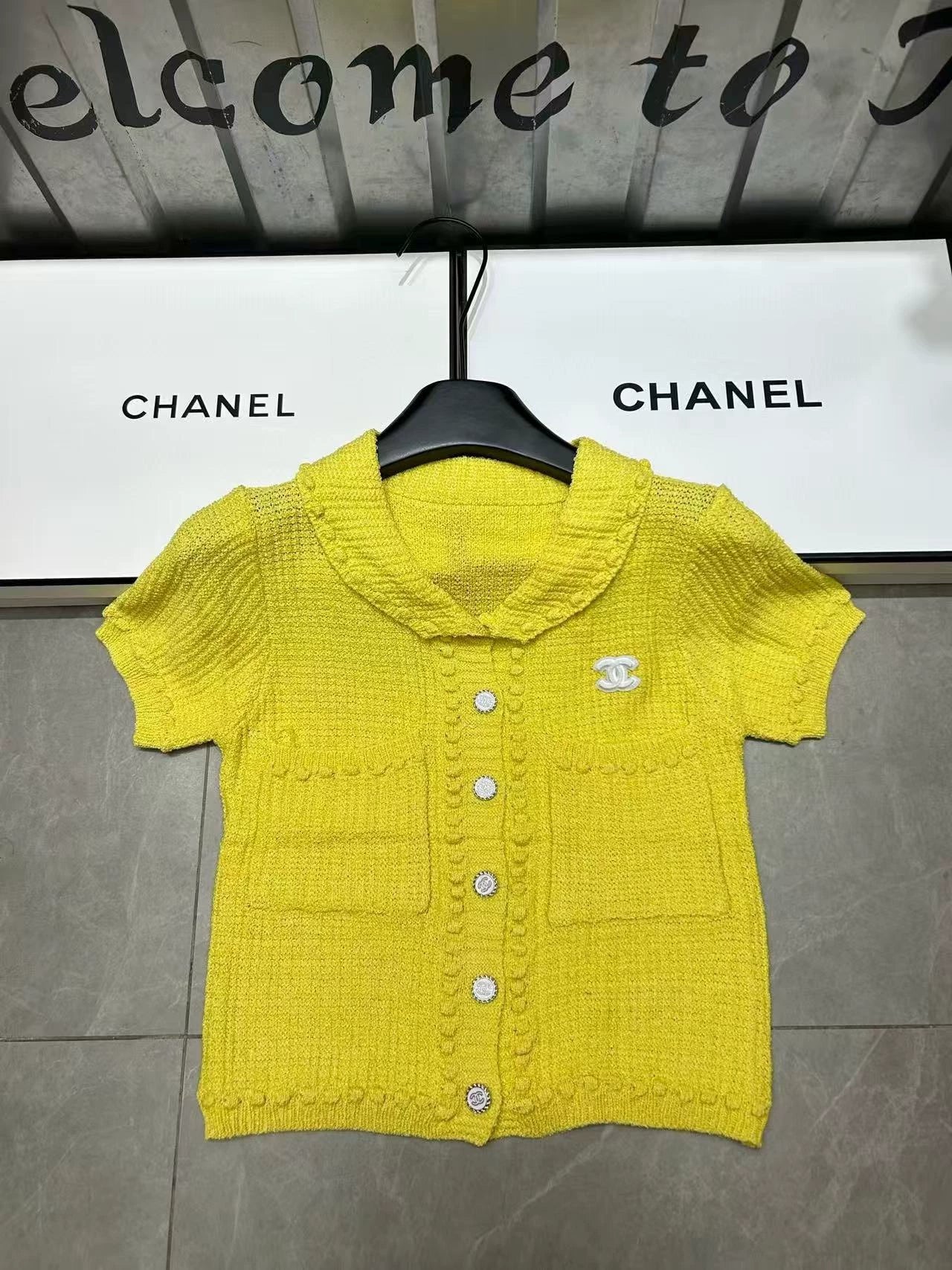 25 Summer new style lapel age-reducing knitted short sleeves