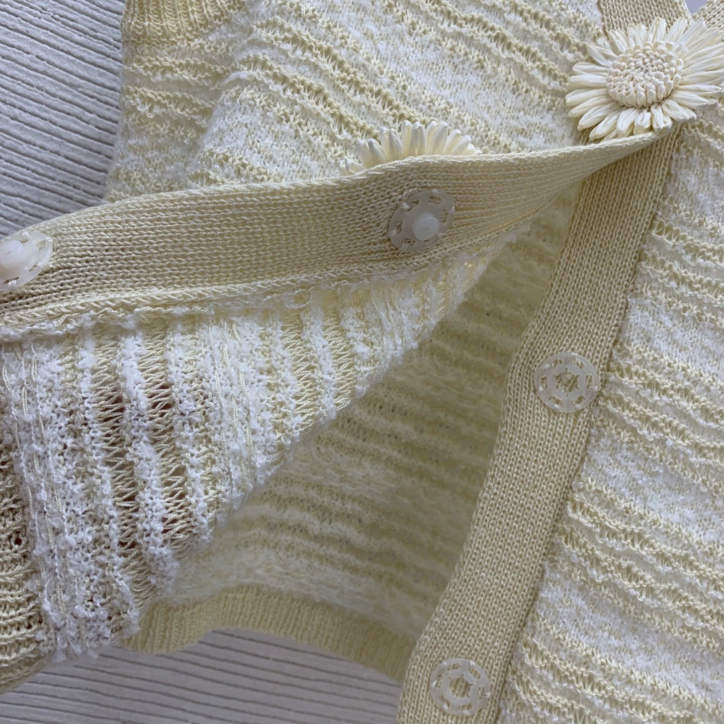 Knitted striped vest