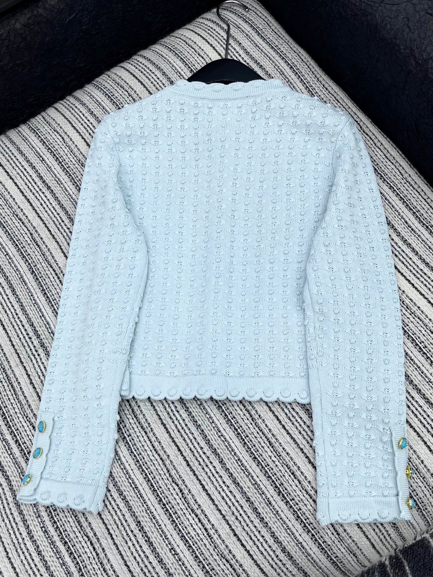 25fw Hook flower round neck jacket