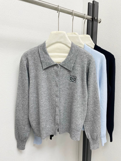 25fw Collar knit cardigan