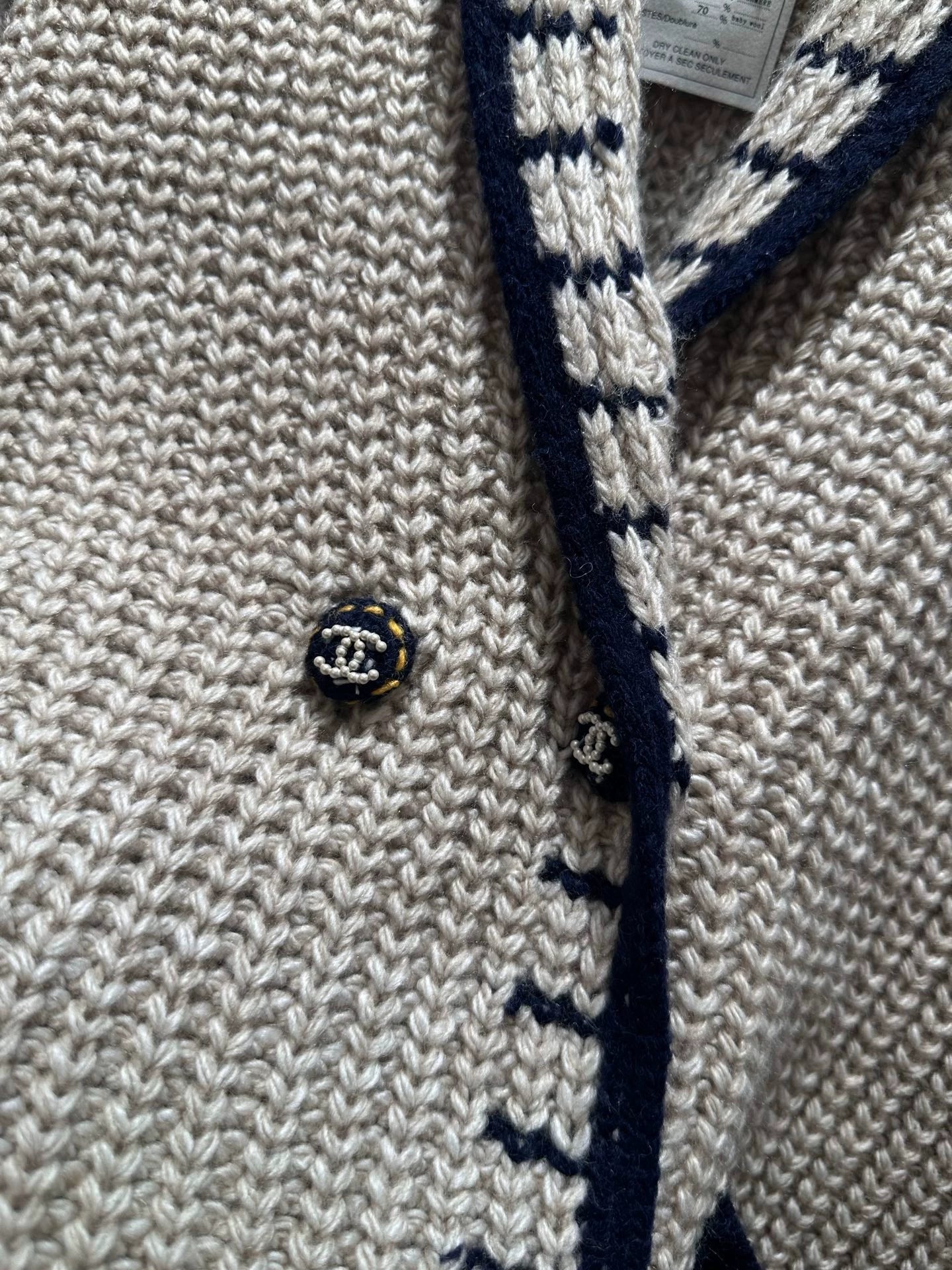 Double breasted sweater jacket