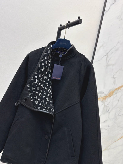 25fw Old flower double-sided short cape coat