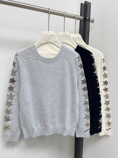 25fw new embroidered sweater