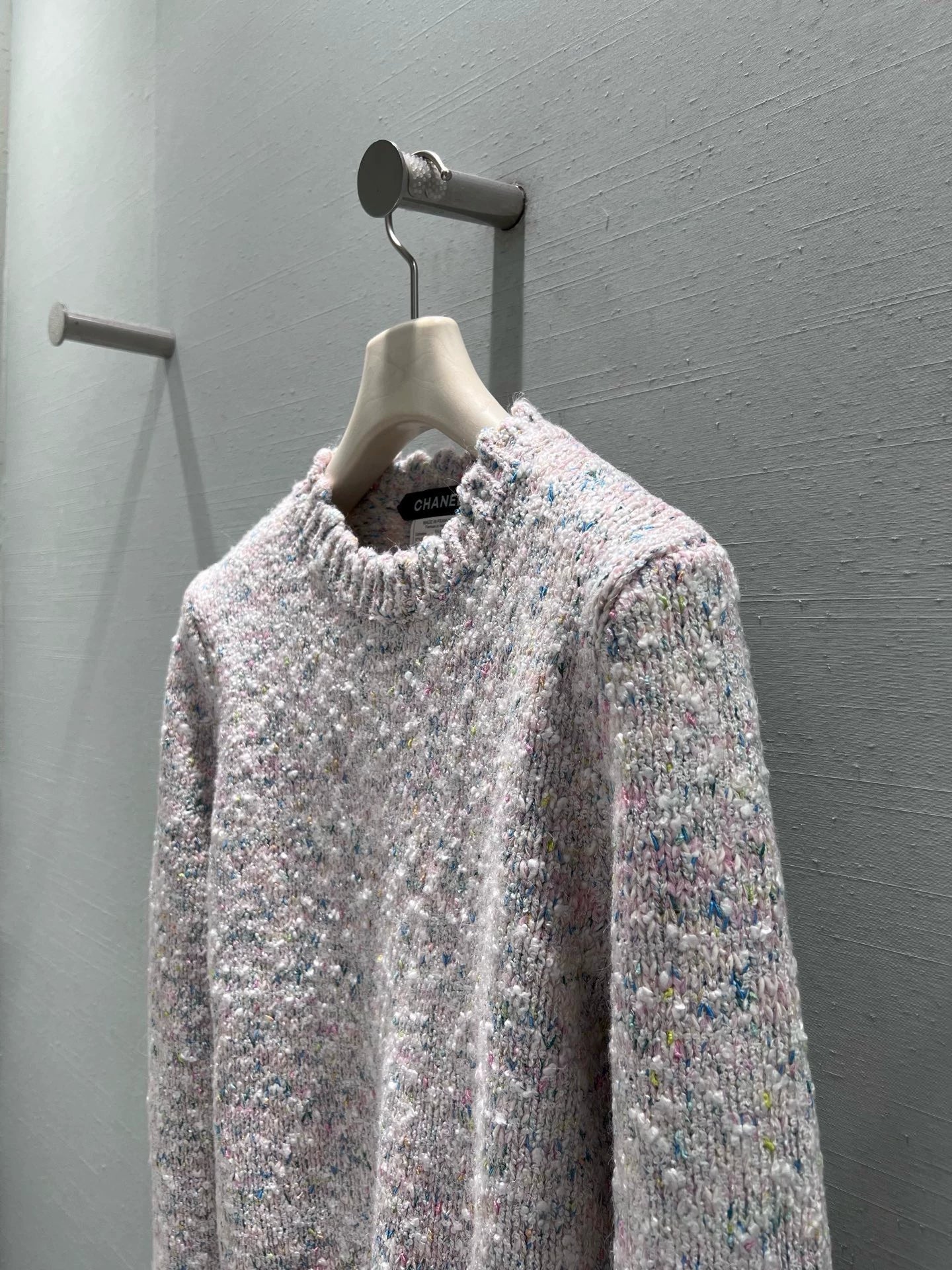 Collared knit wool sweater