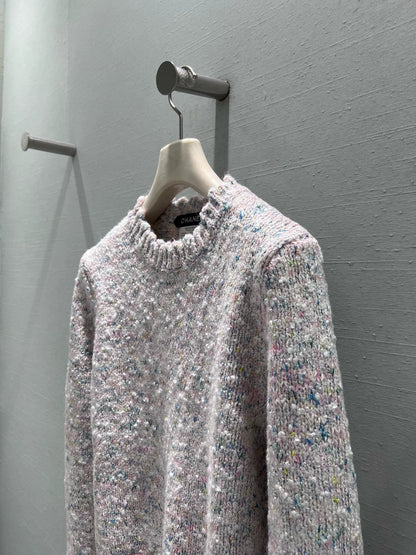 Collared knit wool sweater