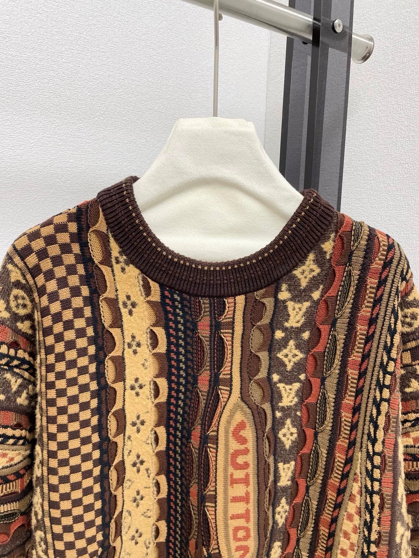 25fw Flower jacquard knitted sweater