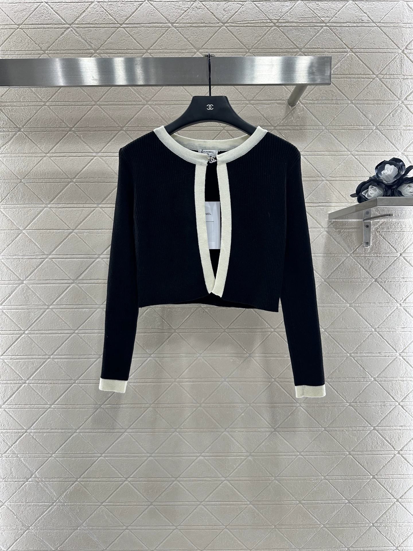 25fw Strap knit cardigan