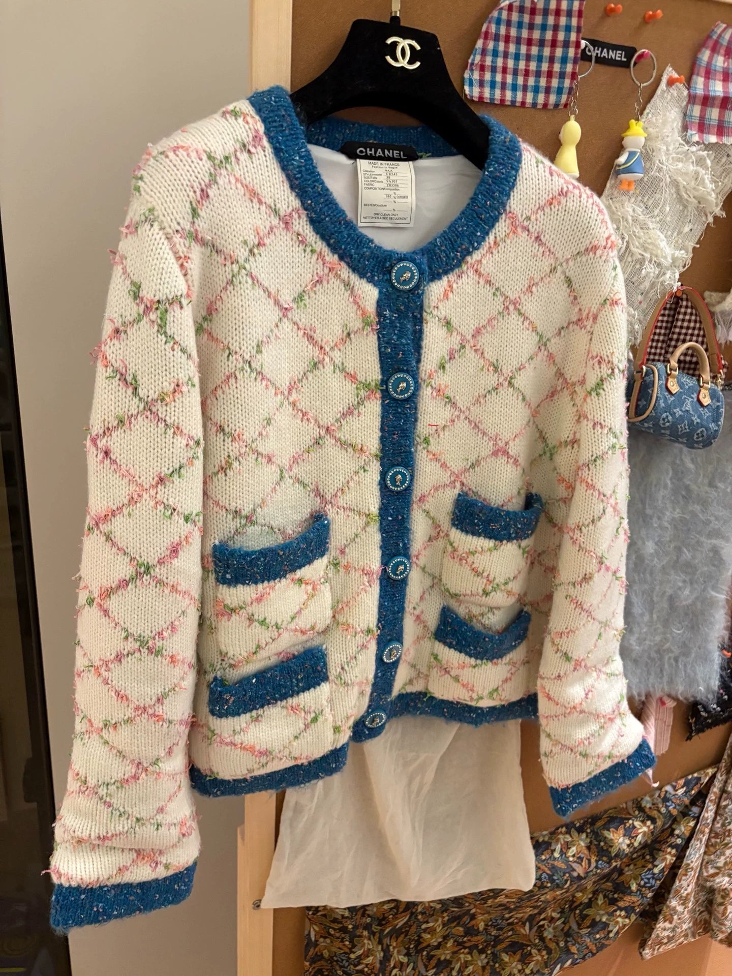 25fw Xiaoxiangfeng pink knitted cardigan（Medieval Series）