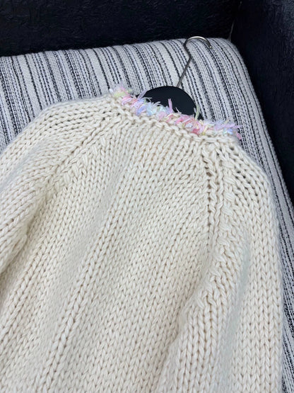 25fw Big diamond button round neck jacket