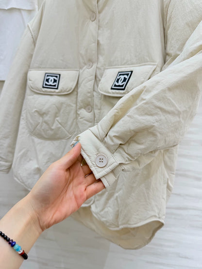 Stand collar jacket style down cotton jacket