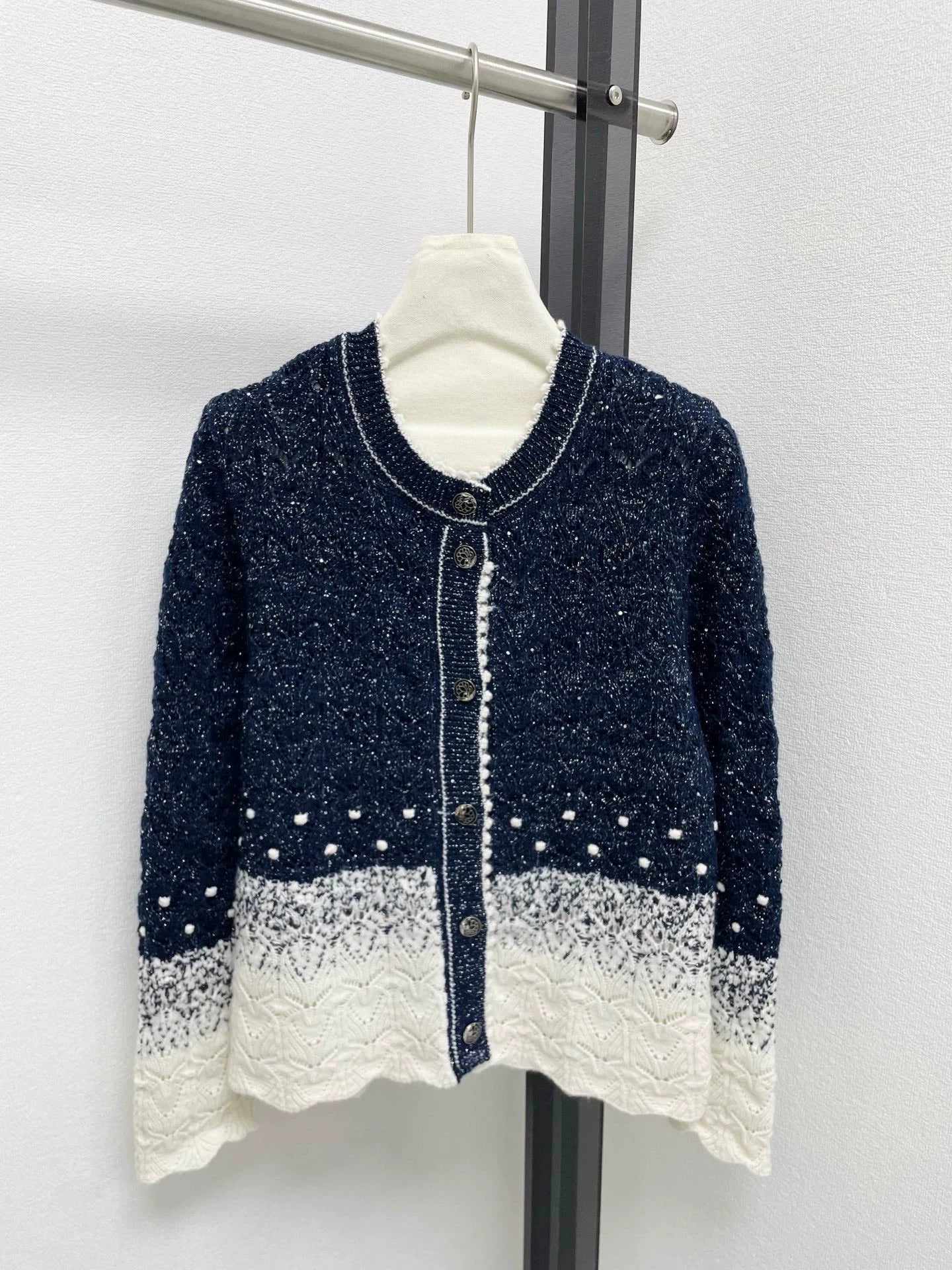25fw Pearl embellished cardigan