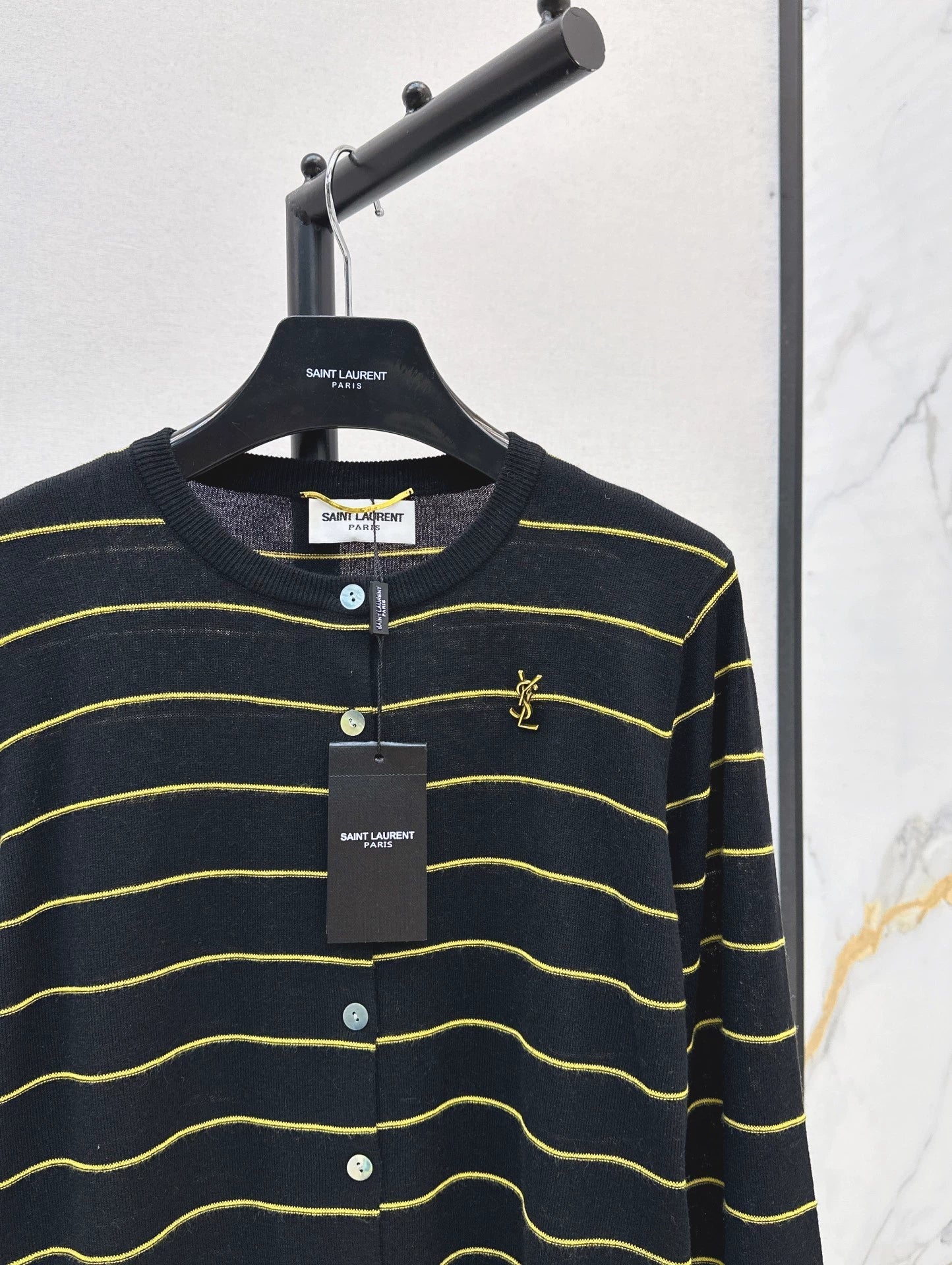 25fw Striped knitted cardigan