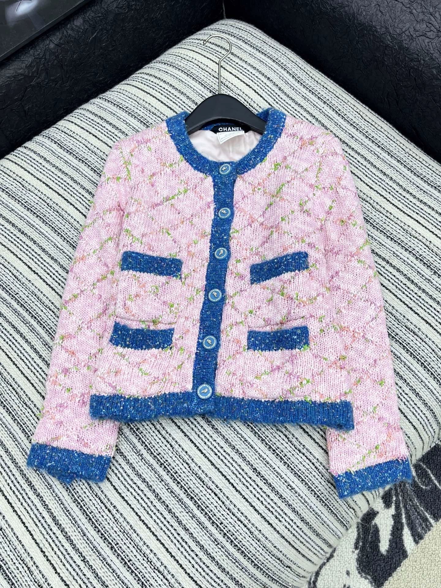 25fw Color blocking pocket cardigan