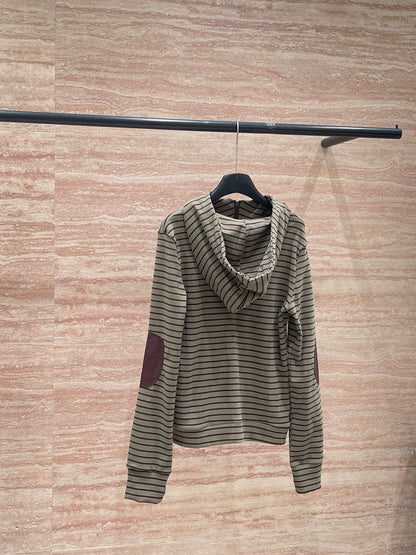 25fw Retro striped slim fit hoodie(vintage series)