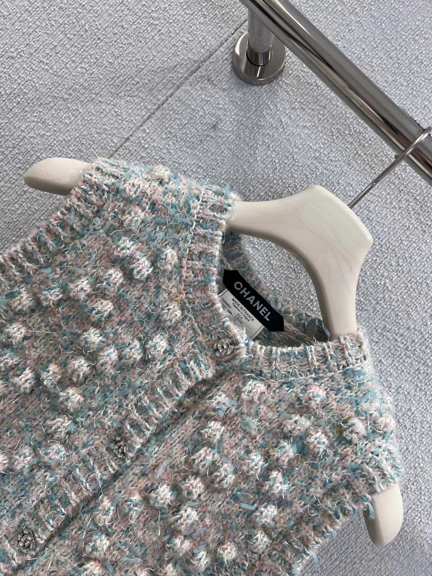 Handmade crochet lace cashmere vest