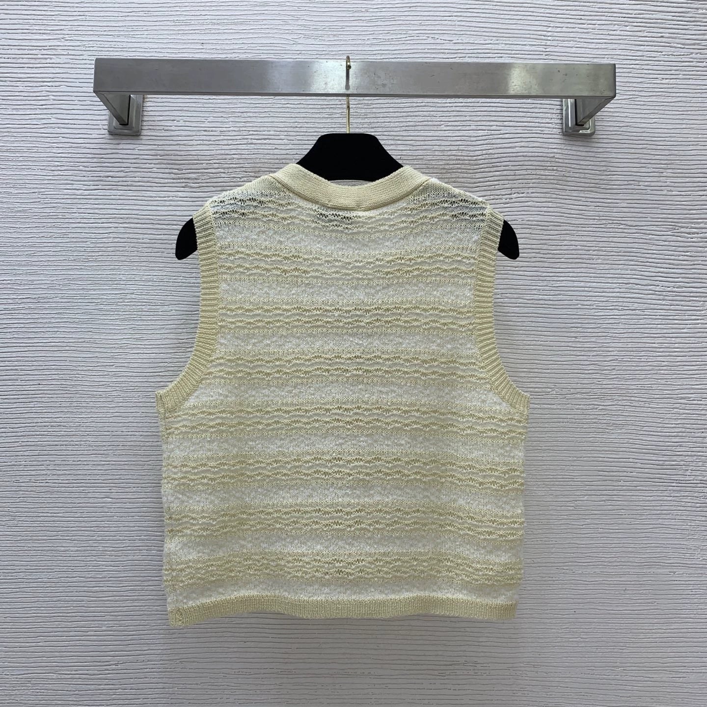 Knitted striped vest