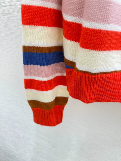 25fw Striped knitted cardigan