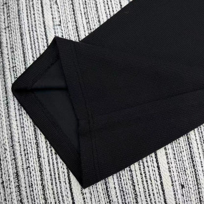 Wool knitted straight leg pants