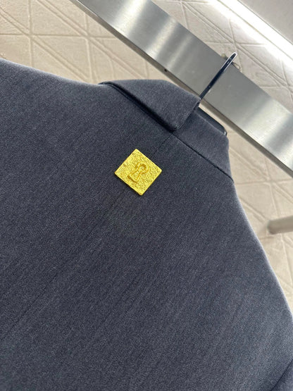 Asymmetric placket single western jacket