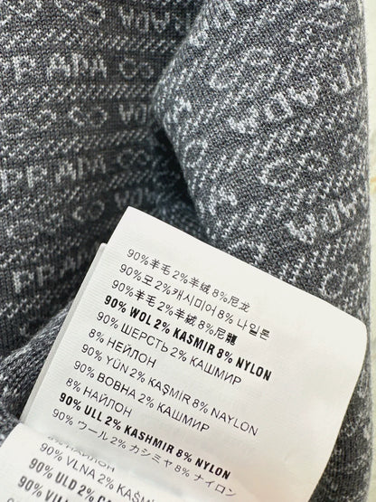 25fw Double-faced wool coat with monogram