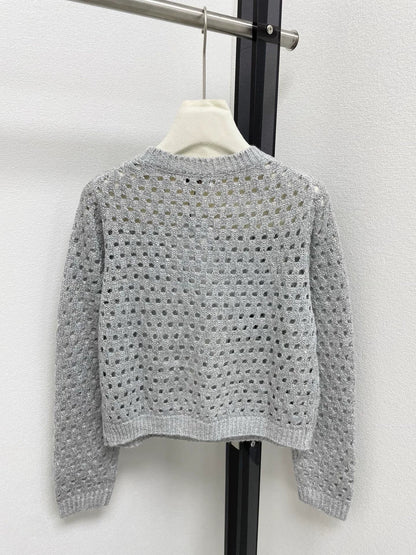 25fw new hollow knit sweater